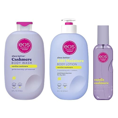 eos Vanilla Cashmere Scent Layering Bundle - Body Wash, Body Mist, Body Lotion - Image 1