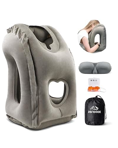 JefDiee Inflatable Travel Pillow