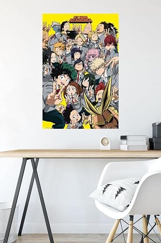 Trends International My Hero Academia - Selfie Wall Poster, 22.375" x 34", Unframed Version,Bedroom thumbnail 4