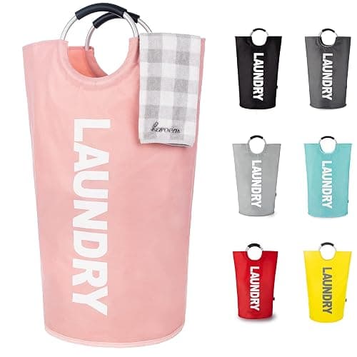 Caroeas 90L Laundry Basket (13 Colors), Waterproof Laundry Hamper, Laundry Bag with Padded Handles, Clothes Hamper Stands Up Well, Collapsible Laundry Basket Easy Storage - Image 1