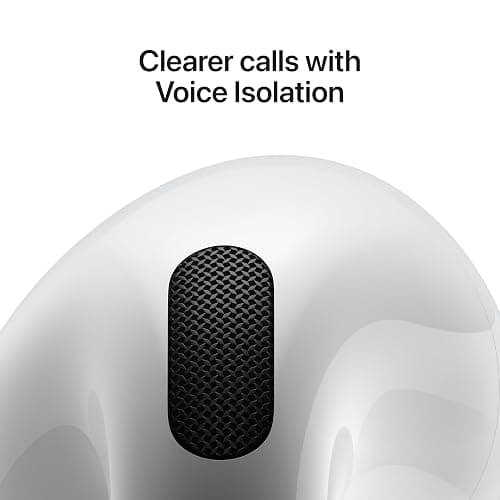Apple AirPods 4 Wireless Earbuds, Bluetooth Headphones, Personalized Spatial Audio, Sweat and Water Resistant, USB-C Charging Case, H2 Chip, Up to 30 Hours of Battery Life with AppleCare+ (2 Years) thumbnail 5