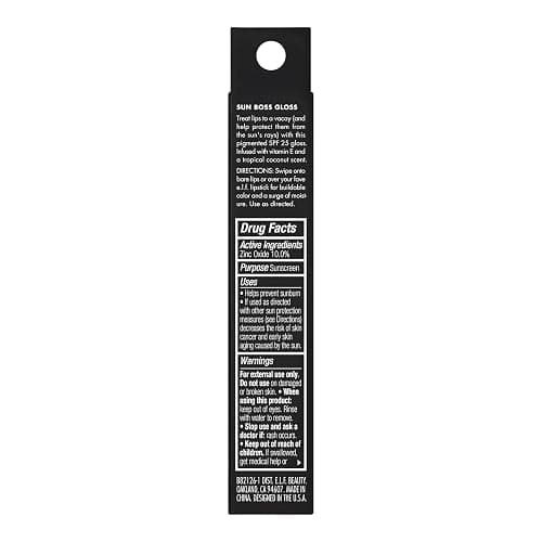 e.l.f. Sun Boss Gloss SPF 25, Pigmented Lip Gloss For A High-Shine Finish, Moisturising and Conditioning Formula, Vegan and Cruelty-Free, Pink-Me Girl thumbnail 6