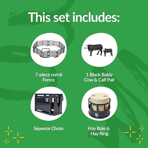 Big Country Toys 6666 Ranch Black Angus Ranch Set – Realistic Ranch Playset with Cattle, Accessories & Farm Fun thumbnail 4