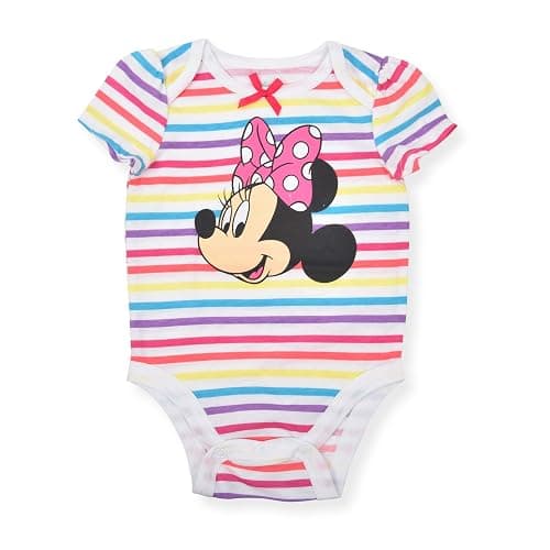 Disney Minnie Mouse Fabulous 5 Pack Girls Bodysuits for Newborns Babys and Infants thumbnail 5