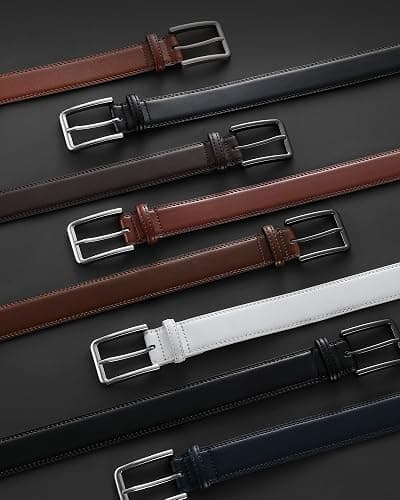CHAOREN Mens Belt Leather - 1 3/8" Dress Belts for Men - Considerate Gift for Work Business Casual Jeans thumbnail 5