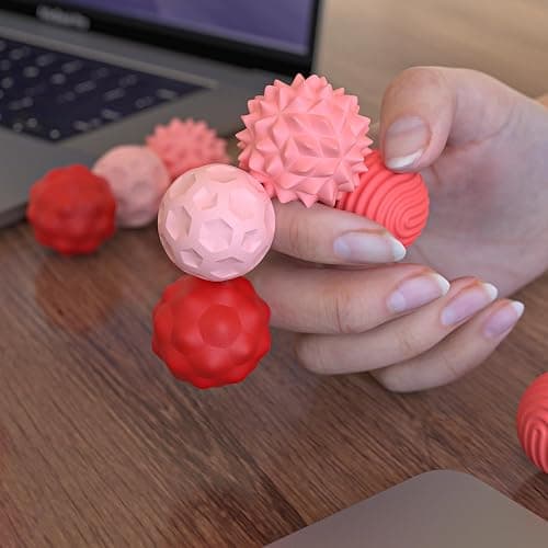 Silicone Magnetic Fidget Balls Toys, 8Pcs Attraction Textures Sensory Fidget Ball Toy with Silicone Shell for for Adults,Silent Desk Magnetic Stress Balls Fidget Toys, Stocking Stuffers for Teen Gifts thumbnail 2