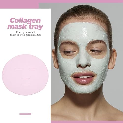 LEORX 2 pack Collagen Mask Tray Reusable Facial Mask Mold for Diy Seaweed and Mud Making Face Plate for Salon and Home Skin Care thumbnail 5