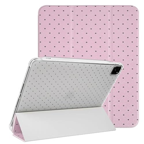 Lovmooful for iPad Pro 11" 4-1 Gen Case Cute Polka Dot-Pink | for iPad Pro 11"(1st/2nd/3rd/4th Gen,2022/2021/2020/2018),TPU Pencil Holder,Trifold Stand Protective,for Girls Women Girly - Image 1