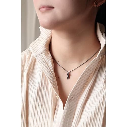 S.Leaf Sterling Silver Cat Necklace - Kitten Jewelry for Cat Lovers - Themed Gifts for Women thumbnail 5