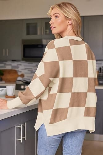 LILLUSORY Women's Oversized Batwing Sweaters 2025 Fall Outfits Trendy Crewneck Knit Side Slit Fashion Pullover Tops thumbnail 2