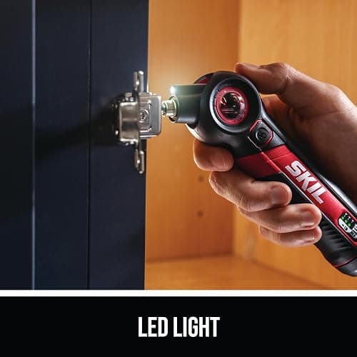 SKIL Twist 2.0 Rechargeable 4V Screwdriver with Pivoting Head, Torque Setting, USB-C Charging Cable, 28 PC Bit Set & Carrying Case- SD5619-02 thumbnail 2