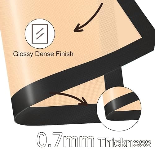 Silicone Baking Mat, 3 Pack Reusable Baking Mat, Non-Stick, Food Safe Silicone Mats for Baking, Oven Baking Sheet for Making Cookies, Macaroons, Bread thumbnail 4