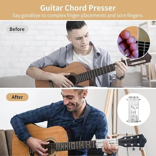Guitar Chord Presser, Guitar Aid Chords Trainer, Chord Helper for Acoustic Guitar, Portable Chord Training Tool, Guitar Assisted Learning Tool for Beginners thumbnail 2