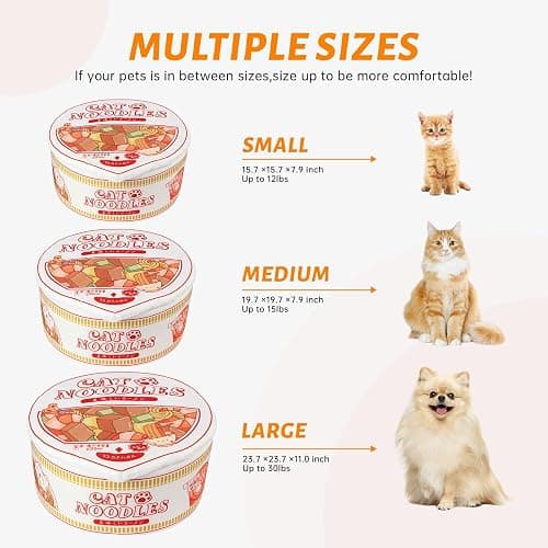 寵幸 Ramen Noodle Dog & Cat Bed,Keep Warm and Super Soft Creative Pet Nest for Indoor Cats,Removable Washable Cushion for Small Medium Large Dogs and Cats thumbnail 6