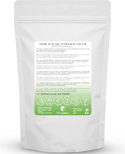 SIDR (JUJUBE) POWDER 100 gr - Polvo vegetal limpiador natural | Adecuado para todo tipo de cabello, incluyendo cabello fino, débil y dañado | 100% natural (100 gr) thumbnail 2