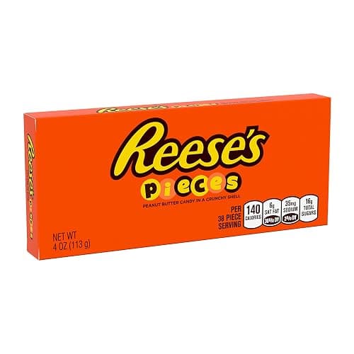 REESE'S PIECES Peanut Butter in a Crunchy Shell, Candy Boxes, 4 oz (12 Count) - Peanut Butter - 4 Ounce (Pack of 12) thumbnail 3