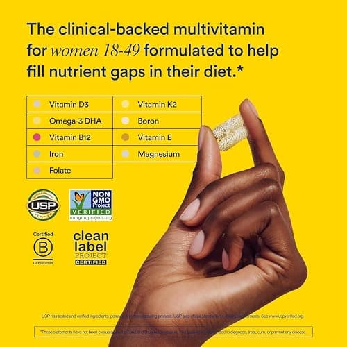 Ritual Women's 18+ Multivitamin - USP Verified - 60 Capsules - 30 Servings | Clinical-Backed - Key Essential Vitamins and Minerals - Support Energy, Heart, Bone, Brain Health*- Vegan - Citrus thumbnail 2