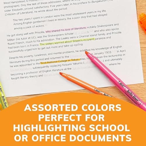 BIC Brite Liner Highlighters, Chisel Tip, 12-Count Pack of Highlighters Assorted Colors, Ideal Highlighter Set for Organizing and Coloring (Pack of 3) thumbnail 9
