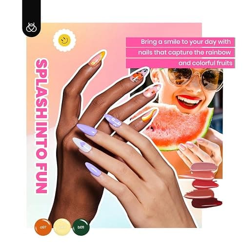 Beetles 85 Pcs Gel Nail Polish Kit with U V Light 55 Colors Gel Nail Kit for Beginners with Everything at Home Manicure Winter Nail Art Jelly Nails Emotional Spectrum Collection thumbnail 4
