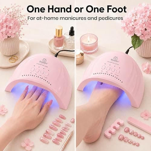 Beetles UV Nail Lamp with 3 Timer Smart Sensor UV Light for Gel Nails Pink | Nail Light 30/60/120s Timer Fast Curing One Hand or One Foot LED Nail Lamp for UV LED Gel Nails Art DIY Salon Nails Dryer thumbnail 3