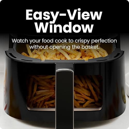 Chefman Air Fryer – 4 QT Compact Airfryer for Quick & Easy Meals, Features Hi-Fry Technology for Extra Crisp, Easy-View Window, Touch Controls with 4 Presets, Nonstick & Dishwasher Safe Basket - Black thumbnail 8