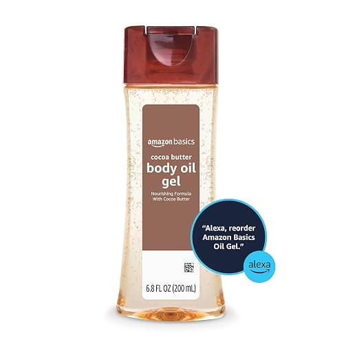 Amazon Basics Body Oil Gel with Cocoa Butter for Very Dry Skin, 6.8 Fl Oz, 4-Pack (Previously Solimo) thumbnail 4
