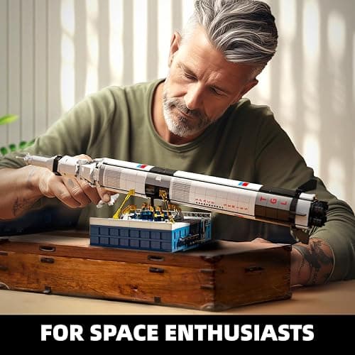 TYCOLE Space Rocket Building Block Set with Launch Stand, DIY Rocket Ship Model with Translucent Design, Cool Collectible Model for Home & Office Decor,Birthday Gift for Adults and Boys 8-14 (846PCS) thumbnail 6