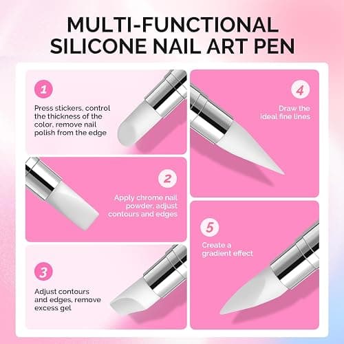 MelodySusie 10Pcs Nail Art Sculpture Pen and Acrylic Nail Dotting Pen Acrylic Dual Tipped Brushes for Resin Nail Art Tools for Design Nail Foil Carving Drawing Effect Shaping Drawing Nail Tools thumbnail 4