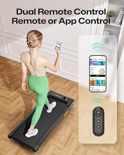 UREVO Smart Walking Pad, Standing Desk Treadmill with Double Shock Absorption, Quiet Operation, Workout APP with Track Insights and MIIT Mode, Plug and Play, Remote or APP Control for Home Office thumbnail 6
