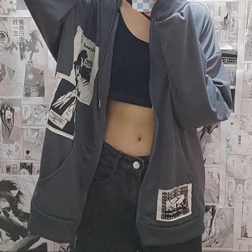 Alt Emo Clothes Women Oversized Zip Up Hoodies Rhinestone Y2k Aesthetic Skeleton Sweatshirts Grunge Gothic Jacket Streetwear thumbnail 2