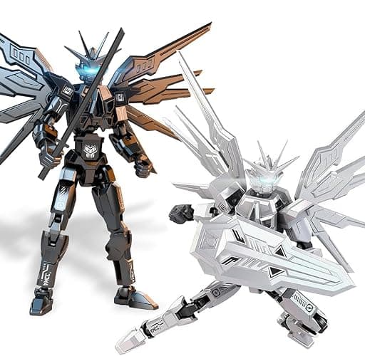 T13 Action Figure 2-Pack Set, Titan 13 Robot 3D Printed Already Assembled Collectible Toy with Dummy 13 Figure for 6 7 8 9 10 11 12 Years old Kids Gift, Titan13 & T-13 Model Kit for Kids & Adults - Image 1