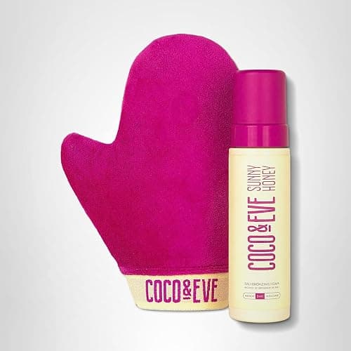 Coco & Eve Self Tanner Foam Kit - (Medium) Streak-Free Sunless Tanning Mousse, Tropically Scented Natural Looking Tan & Included Mitt Applicator, Vegan, Cruelty Free | Sunny Honey Bali Bronzing thumbnail 10