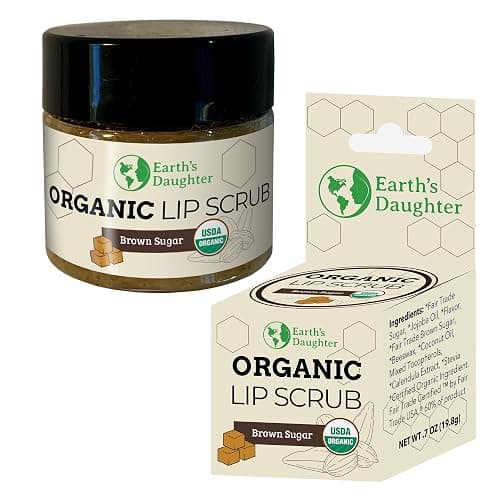 Earth's Daughter Organic Brown Sugar Lip Scrub 0.7 oz - USDA Organic Lip Exfoliator Scrub for Dry Lips - Fair Trade, Brown Sugar, Jojoba Oil, Beeswax, Coconut Oil - Scrubber Exfoliator thumbnail 8