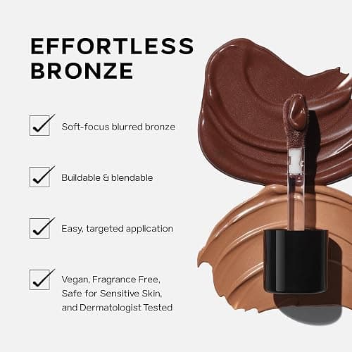 Saie Dew Bronze - Hydrating Liquid Bronzer Stick For a Sun Kissed Glow - Liquid Contour Stick Infused with Nourishing Skin Care Ingredients - Sculpted Face Makeup Essential - Salt (0.4 oz) thumbnail 3