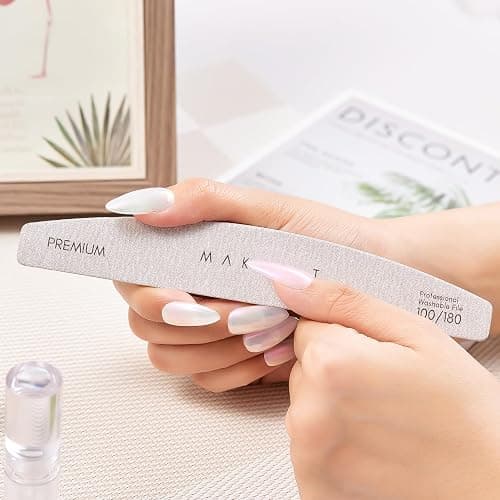 Makartt Nail File, 100/180 Grit 20 Pcs Nail Files for Natural Nails, Professional Strong Emery Boards for Nails Doubled Sides Washable Fingernail Files Manicure Tool Set thumbnail 8