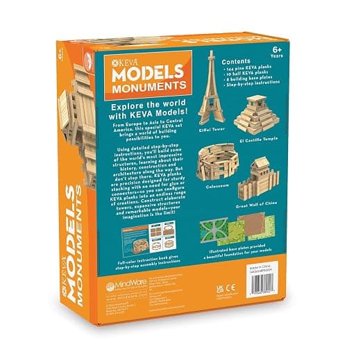 MindWare KEVA Models Monuments - 154 Wooden Building Planks & Step-by-Step Instructions to Build Iconic World Landmarks thumbnail 9