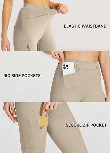 Willit Women's Horse Riding Pants Full Seat Silicone Equestrian Breeches Horseback Schooling Tights Zipper Pockets thumbnail 4