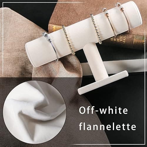 Pangkeep Armbandhalter, Armband-Organizer, Präsentationsständer, beigefarbener Samt, T-Stange, Schmuckständer zum Verkauf. thumbnail 5