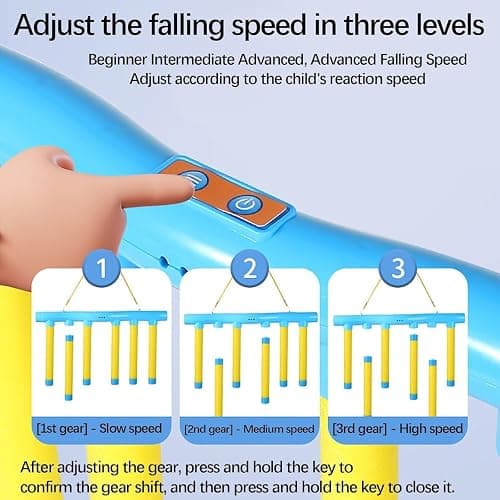 Upgrade Reflex Challenge Game - Drop The Stick, Catch All Drop Sticks Game, Hand Challenge, Hand Eye Coordination Reaction Training Toy, Adjustable Speed thumbnail 6