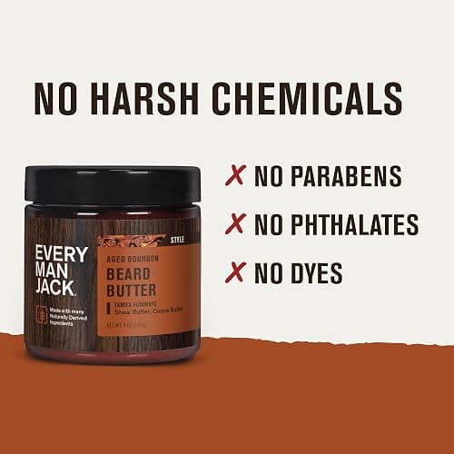 Every Man Jack Beard Butter- Aged Bourbon Fragrance - Hydrates and Styles Dry, Unruly Beards While Relieving Itch - Naturally Derived with Shea Butter and Coconut Oil - 4-ounce (2 Pack) thumbnail 6