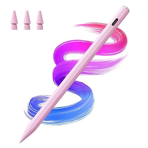 Hastraith Stylus Pen for iPad(2018-2025)-2X Faster Charge with Tilt Sensitivity & Palm Rejection for iPad 11/10/9/8/7/6th Gen, Air 7/6/5/4/3/M3/M2, Pro 13"/12.9"/11"/M4, Mini 7/6/5th,Pink - Image 1