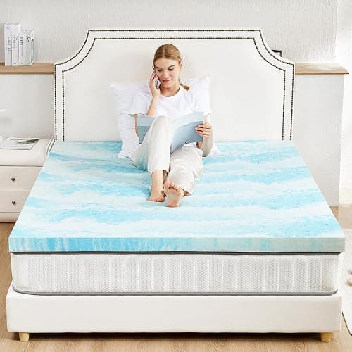 Sweetcrispy Memory Foam Mattress Topper Twin XL, 3 Inch Thick Gel Infused Cooling Toppers Pad for Twin XL Size Bed, Sleeper Sofa, RV, Camper, CertiPUR US Certified, Ventilated and Breathable thumbnail 6