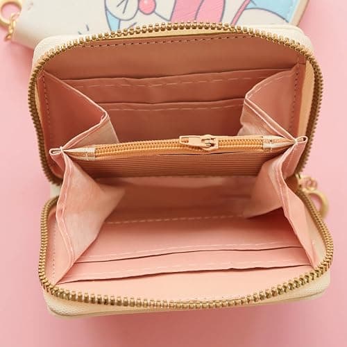 Small Wallet for Women and Girl, Short PU Leather Zipper Cute Coin Purse, 2Pce thumbnail 5