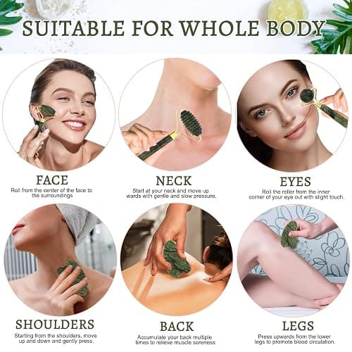 Skincare Gifts for Teen Girls, Jade Roller Gua Sha Facial Spa Tool Set | Christmas Gift for Teen Girl Ages 10 11 12 13 14 15 16 17 18,Tween Girl Daughter Girlfriend Birthday Gift Basket Stuffers thumbnail 4