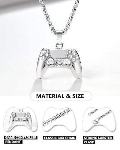 ORISPRE Game Controller Necklace for Boys, Gifts For Son Grandson Nephew Birthday Christmas Valentines Graduation thumbnail 3