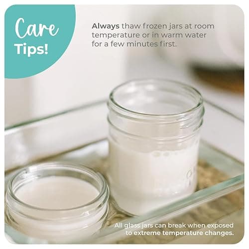 Mason Bottle 4oz Baby Glass Bottle Breast-Like Slow Flow Nipple, Cap & Ring | BPA-Free, Non-Toxic, Anti-Colic Baby Bottle, Complete Baby Feeding Bottle, Breastmilk Mason Bottle, Newborn Baby Essentials thumbnail 7