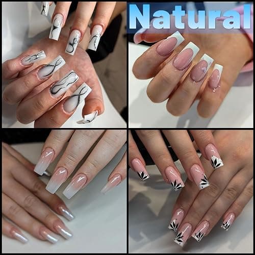 Lifextol 240pc Square Gel Nail Tips Medium Fake Nails for Press on Nails Clear Acrylic Nails Tips, 12 Size Full Cover Nail tips Square Soft Gel Nail Tips False Nails Extension Artificial Fingernails thumbnail 2