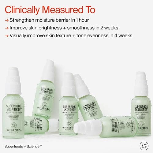 Youth To The People Superfood Skin Drip Face Serum (1 fl oz), Strengthens Skin Barrier + Evens Skin Tone, 5% Niacinamide, Kale, Peptides, Ceramides, Boosts Glow, Vegan thumbnail 2