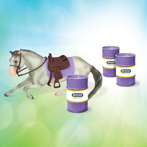 Breyer Horses Freedom Series |Barrel Racing Set | Horse Figurine | 9" L x 7" H | Model #B-FS-10254 thumbnail 2