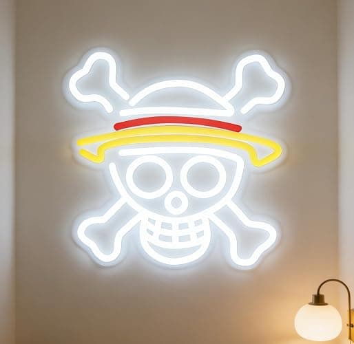 GALLIA Anime Theme One Piece LED Neon Sign for Wall Decor, Dimmable Anime Light Up Display, Kids Bedroom Game Room Decoration, (HZ) - Image 1
